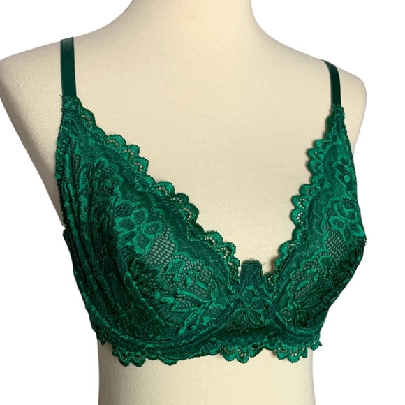Green lace bra, 34D - Picture 2 of 11